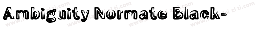 Ambiguity Normate Black字体转换